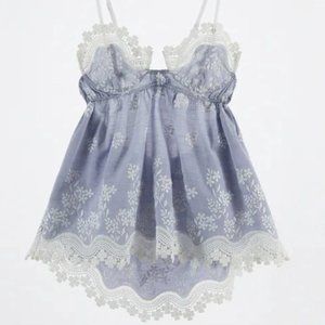 ISO Zara Embroidered Top